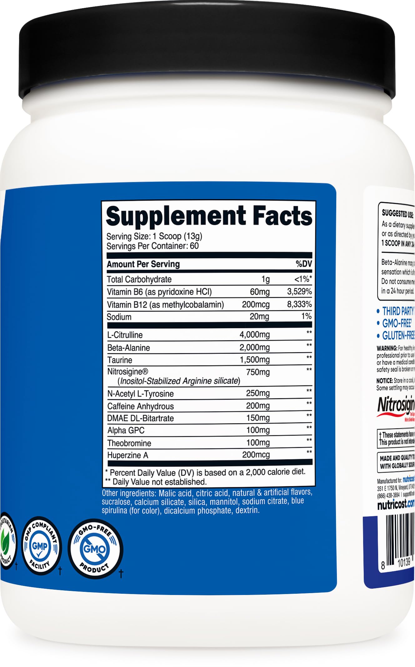 Athlète utilisant Nutricost Pré-Entraînement en salle de sport pour soutenir l’entraînement.