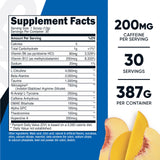 Nutricost Complexe Pré-Entraînement étiquette ingrédients, transparence et informations claires