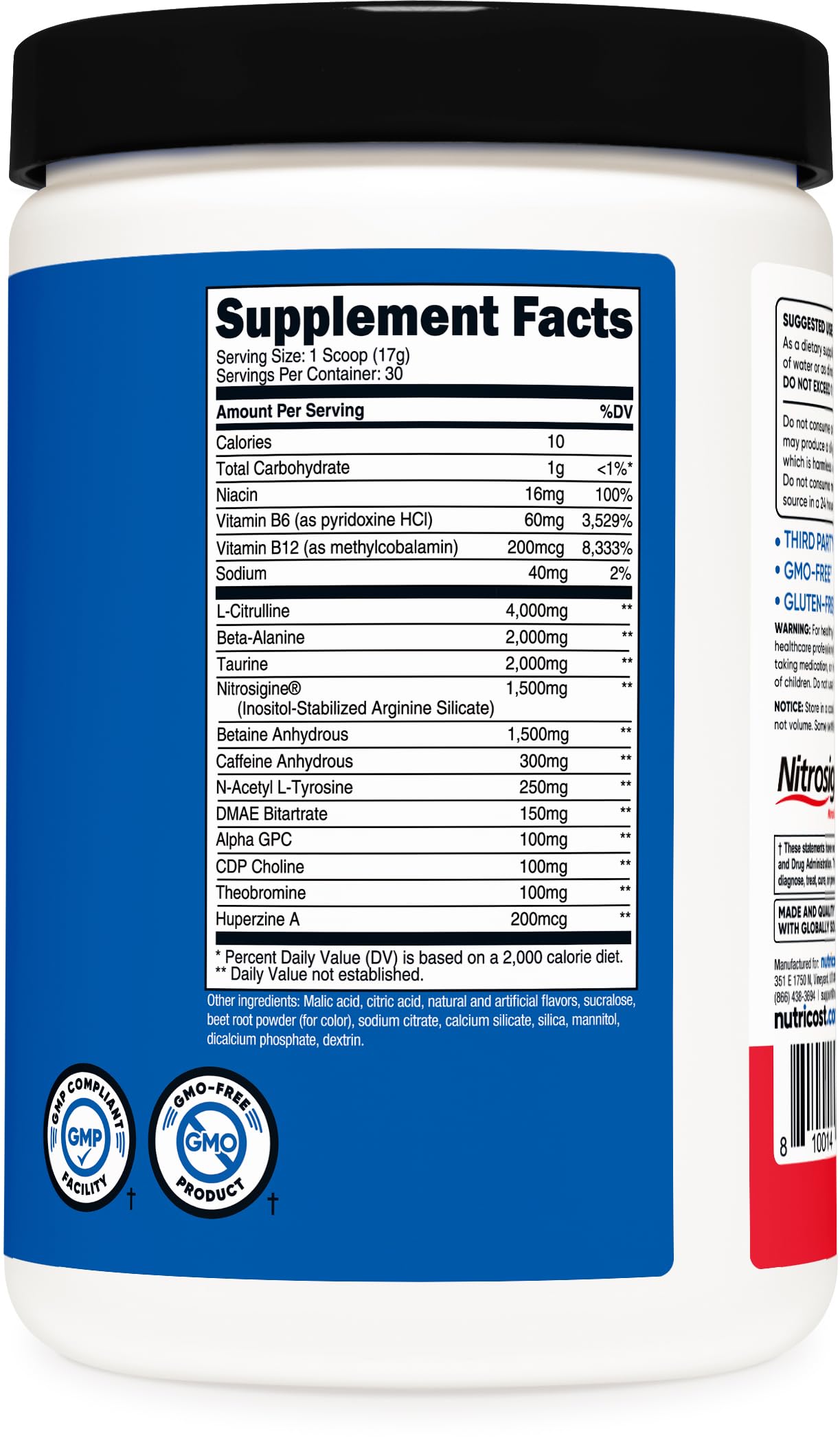 Nutricost Pre-X Xtreme énergie concentration: boîte mise en avant pour concentration.