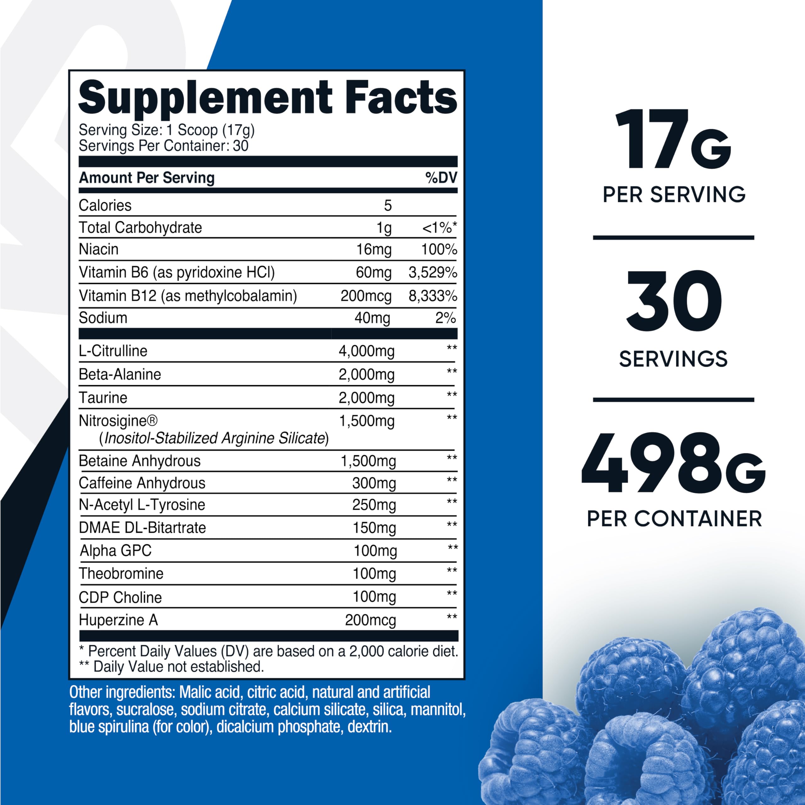 Nutricost Pre-X Xtreme doseur inclus, dosage pratique avant séance