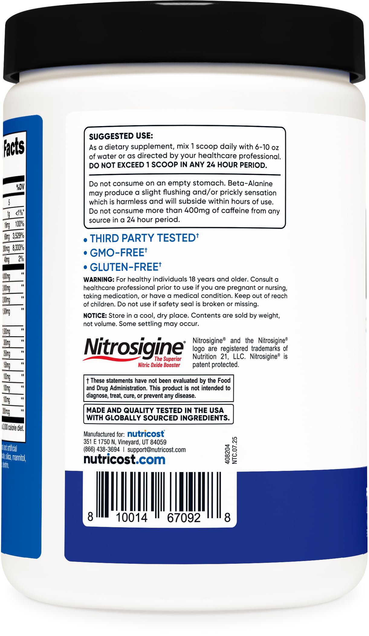 Nutricost Pre-X Xtreme énergie et concentration pendant l'effort