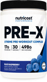 Nutricost Pre-X Xtreme poudre Framboise Bleue, énergie prête pour l'entraînement