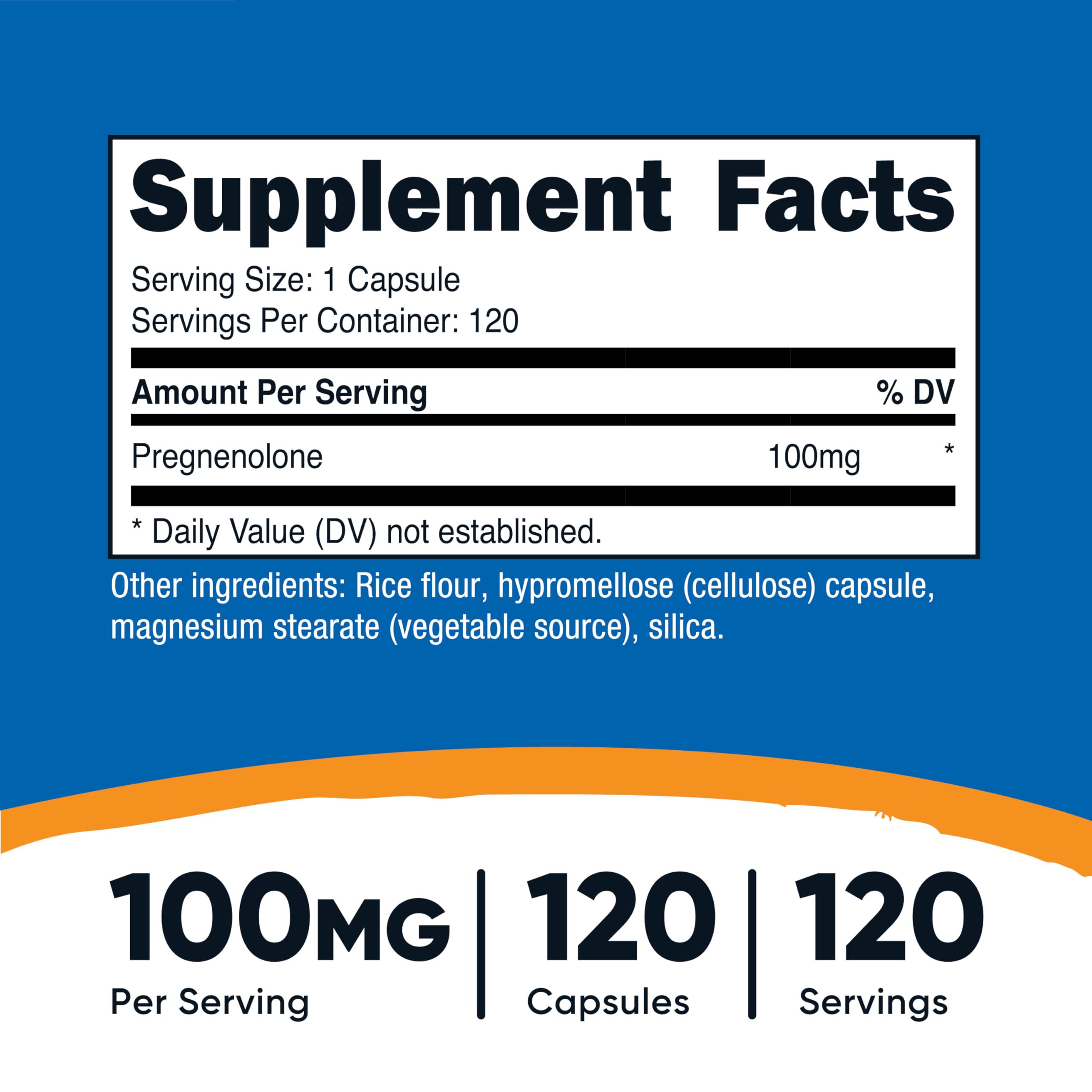 Nutricost Pregnenolone — capsules végétariennes faciles à prendre au quotidien.