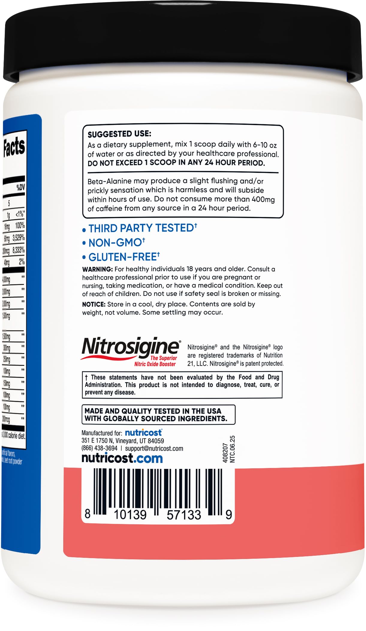Ingrédients clés : L-Citrulline Malate et plus pour un soutien potentiel.