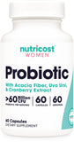 Nutricost Probiotic Femme - flacon de 60 capsules faciles à avaler pour la routine digestive