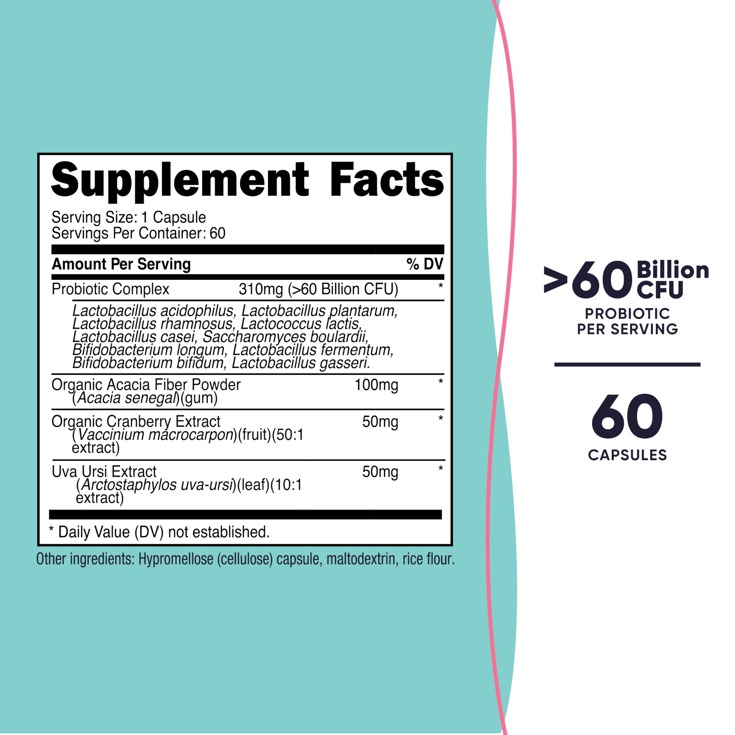 Nutricost Probiotic Femme avec fibre d'acacia, soutien potentiel à la régularité et à la digestion