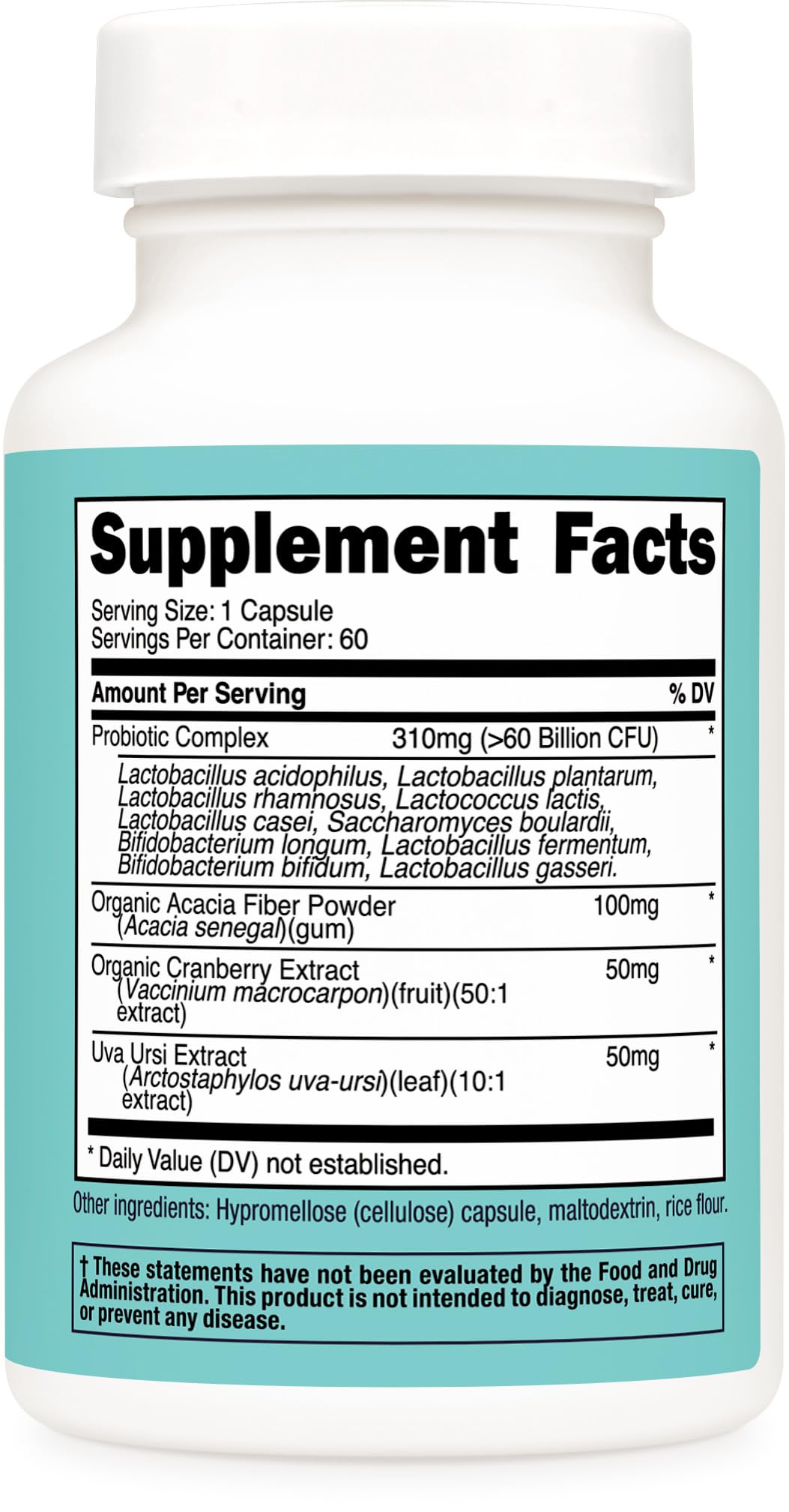 Nutricost Probiotic Femme - emballage pratique, 60 capsules, facile à intégrer dans le quotidien
