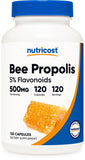 Nutricost Propolis : bouteille de 120 capsules faciles à avaler.