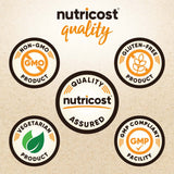Nutricost protéine végan chocolat 2 lb — préparation rapide avec eau ou lait.