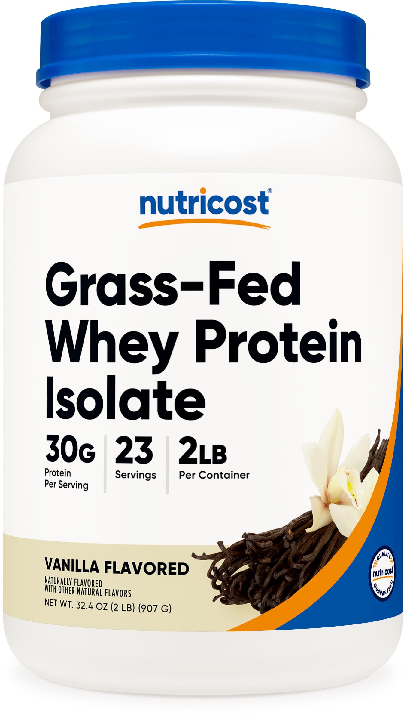 Nutricost protéine isolat vanille – bouteille, texture onctueuse après entraînement.