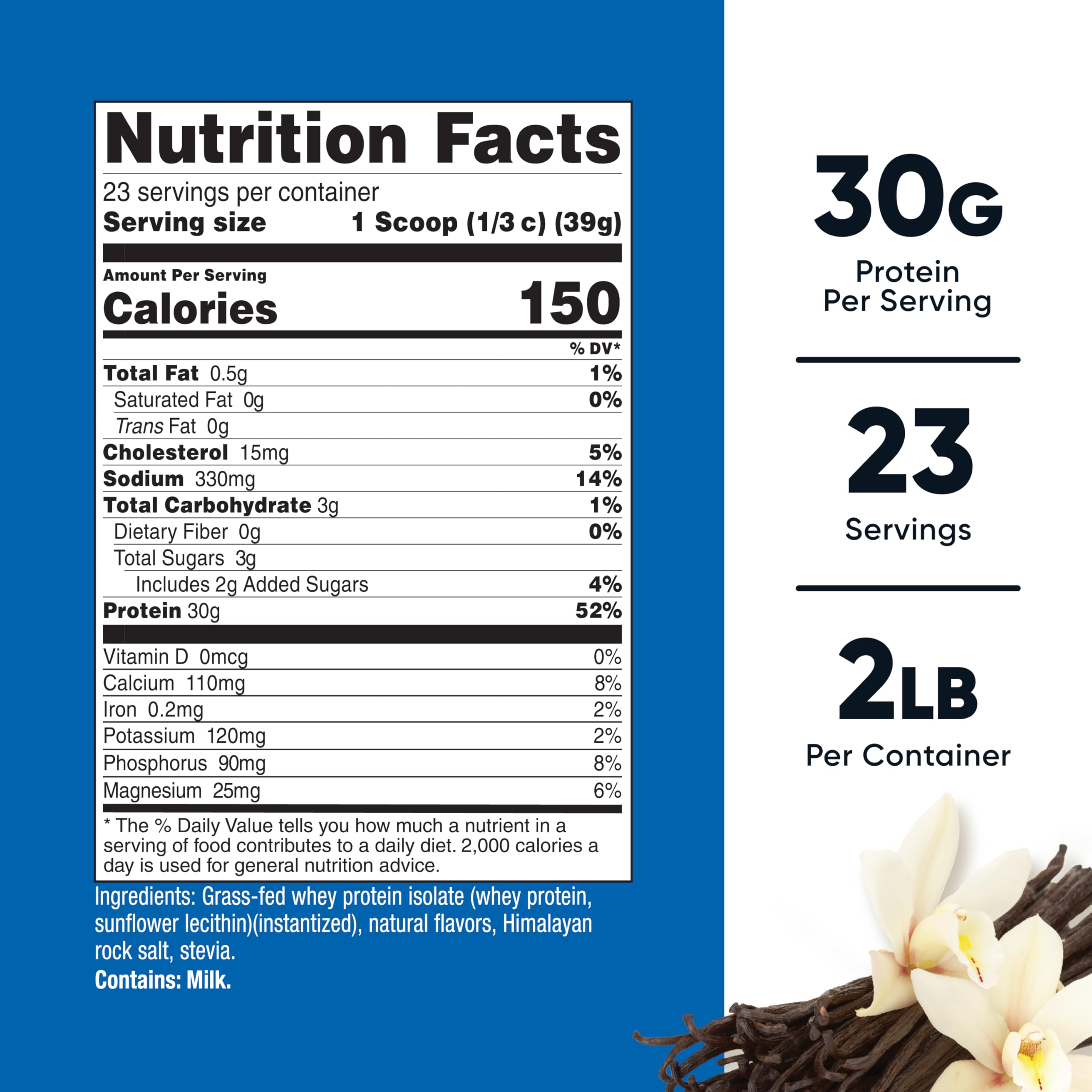 Nutricost protéine isolat vanille – poudre, goût naturel et mélange rapide.