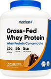 Nutricost Protéine de lactosérum alimentée à l’herbe, bouteille, saveur chocolat-beurre de cacahuète, fortifiant pratique post-entraînement