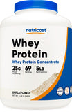 Nutricost protéine lactosérum concentrée, bouteille 5-lbs, pratique pour shakes post-entraînement.