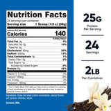Nutricost protéine de lactosérum issue d'herbe Vanille – doseur inclus pour mesurer la portion idéale.