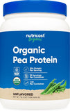 Nutricost Protéine de Pois en poudre dans bouteille, idéal pour shakes protéinés végétaux.