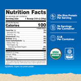 Nutricost Protéine de riz biologique en poudre dans sachet 5lb, pratique et facile à doser.