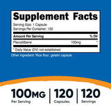 Nutricost Pterostilbene – capsules ouvertes, faciles à prendre au quotidien.
