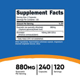 Nutricost Quercetine 880mg - Capsules végétales: faciles à avaler dans une routine.