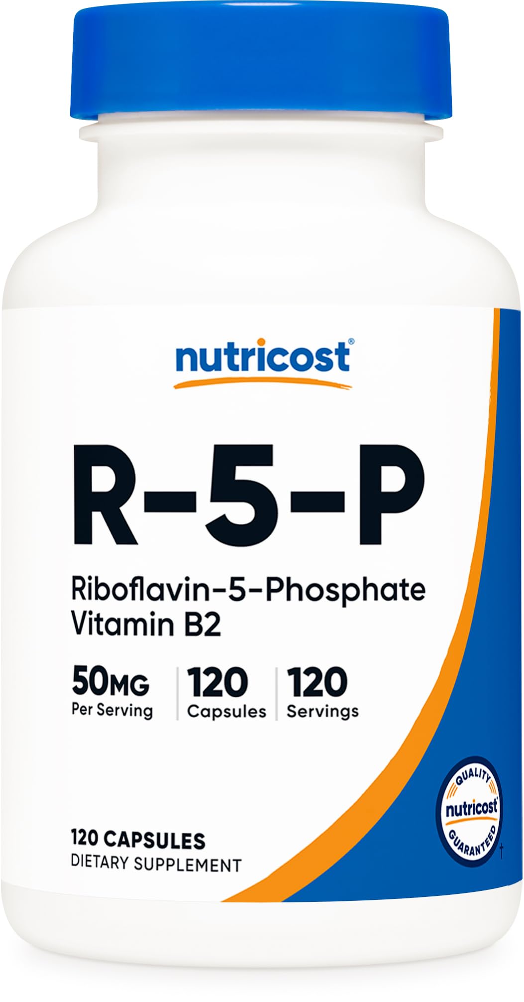 Nutricost R-5-P, bouteille de capsules végétales pour une supplémentation pratique.