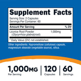 Nutricost Reglisse 500 mg – capsules, dosage simple pour routine.