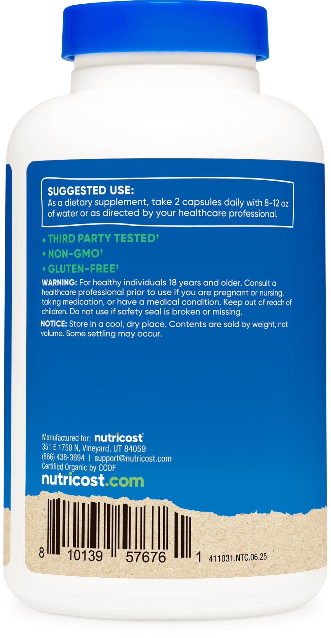 Nutricost résveratrol vegan sans OGM et sans gluten, capsules faciles à intégrer