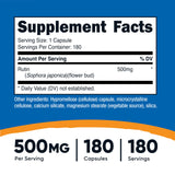 Nutricost Rutin – capsules végétariennes faciles à intégrer dans une routine quotidienne.