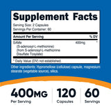 Nutricost SAM-e capsules végétariennes 120, faciles à prendre au quotidien