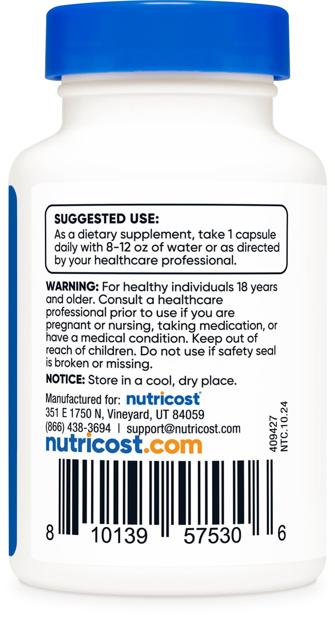 Nutricost sans OGM, emballage transparent et responsable