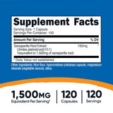 Nutricost Sarsaparille – capsules, forme pratique pour usage quotidien.
