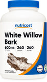 Nutricost Saule blanc 600mg capsules, faciles à prendre au quotidien.