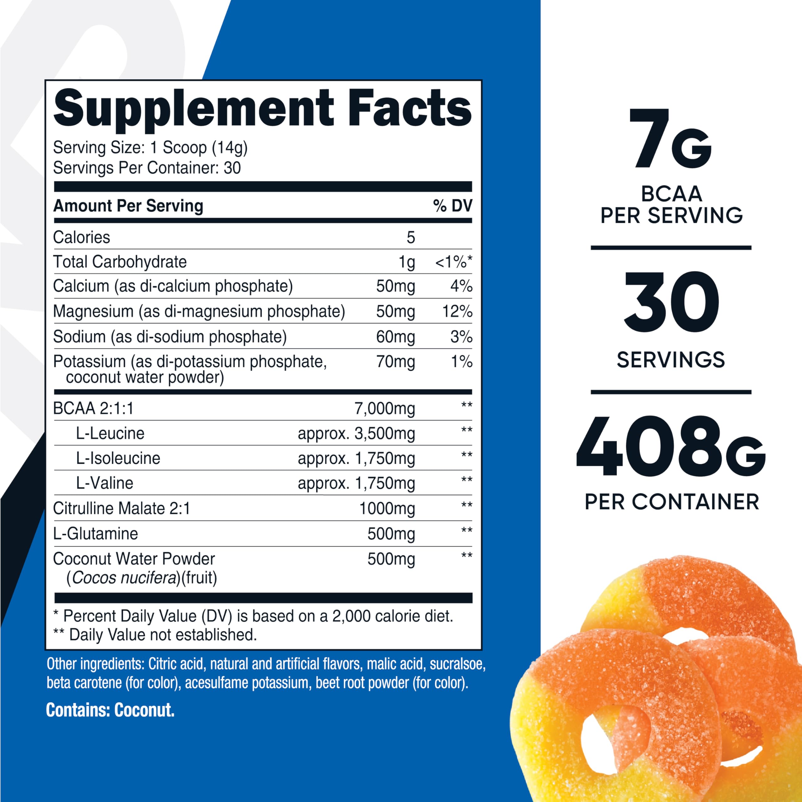 Nutricost Saveur pêche — boisson pratique pour l'hydratation pendant l'effort.