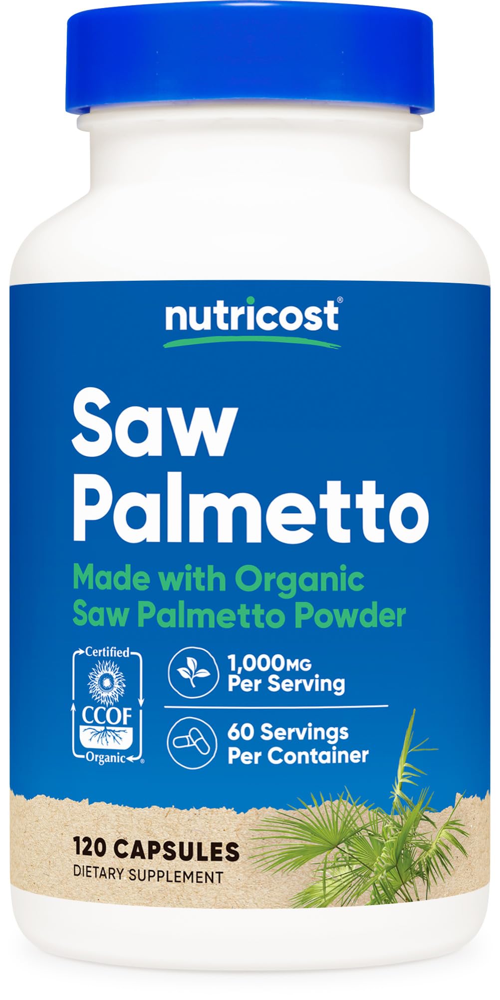 Nutricost Saw Palmetto, bouteille : pratique pour votre routine quotidienne naturelle.