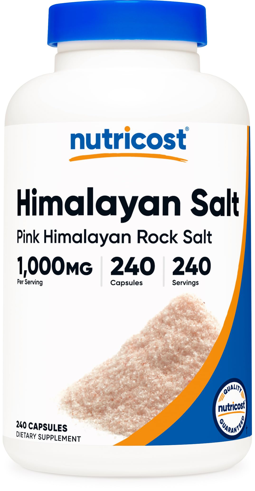Nutricost capsules sel rose de l’Himalaya – bouteille, prise quotidienne pratique.