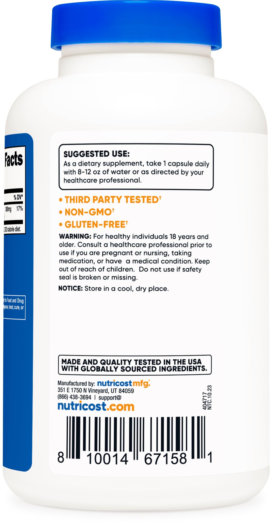 Nutricost emballage – emballage soigné pour le stockage et la conservation.