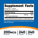 Nutricost Selenium capsules végétariennes faciles à prendre au quotidien.