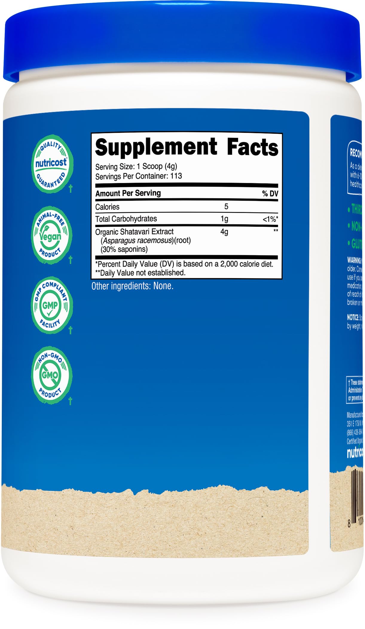 Nutricost Shatavari biologique: préparation rapide dans une boisson chaude ou froide.