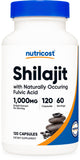 Nutricost Shilajit Capsules boîte ouverte, facilité d'utilisation quotidienne.