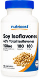 Nutricost Isoflavones de soja – bouteille végétarienne pour routine quotidienne facile à intégrer.