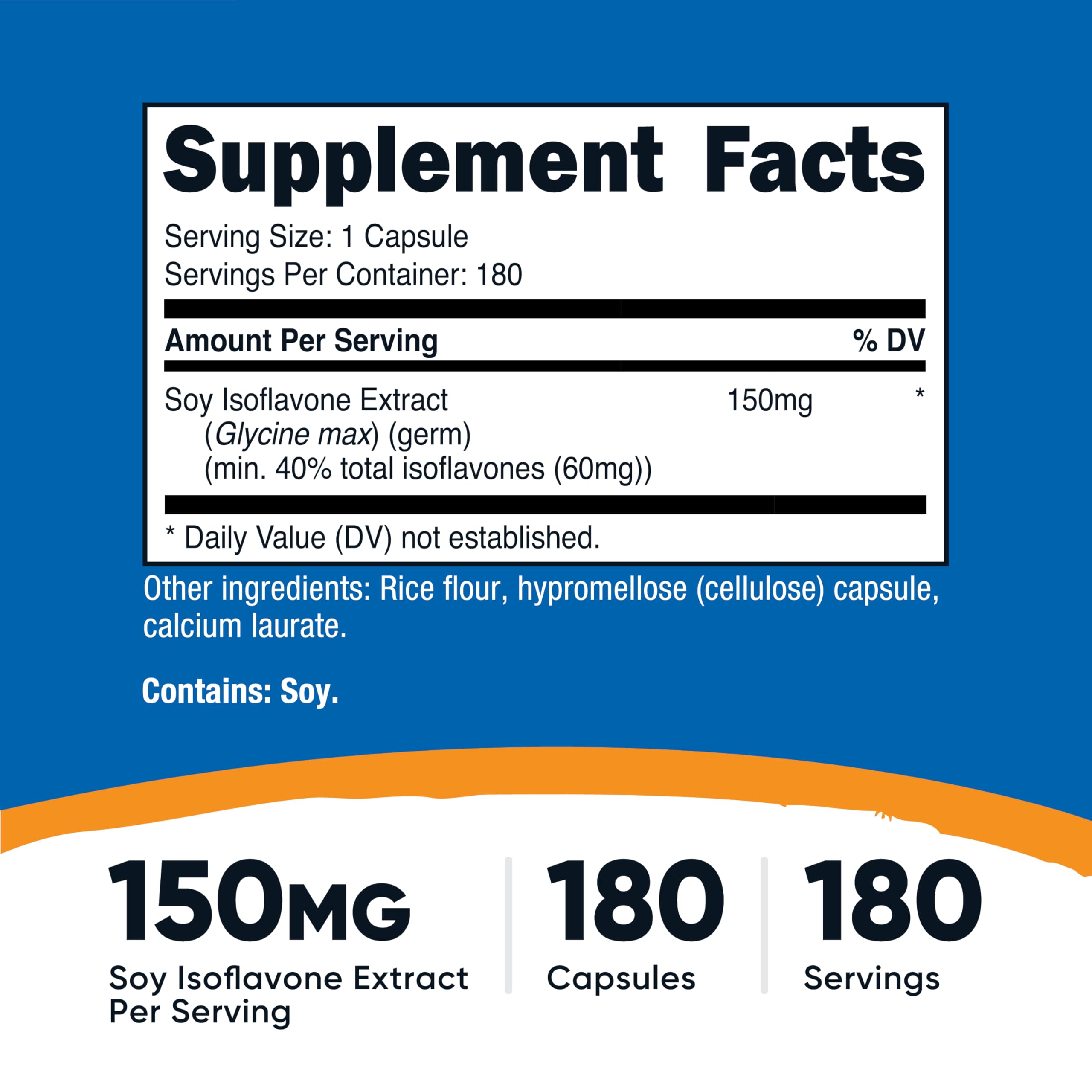 Nutricost Isoflavones de soja – capsules végétariennes faciles à prendre au quotidien.