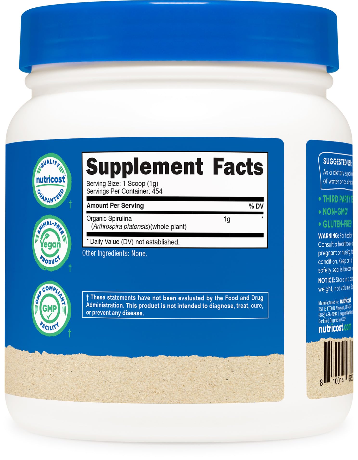 Nutricost Spiruline Bio – smoothie vert prêt à boire