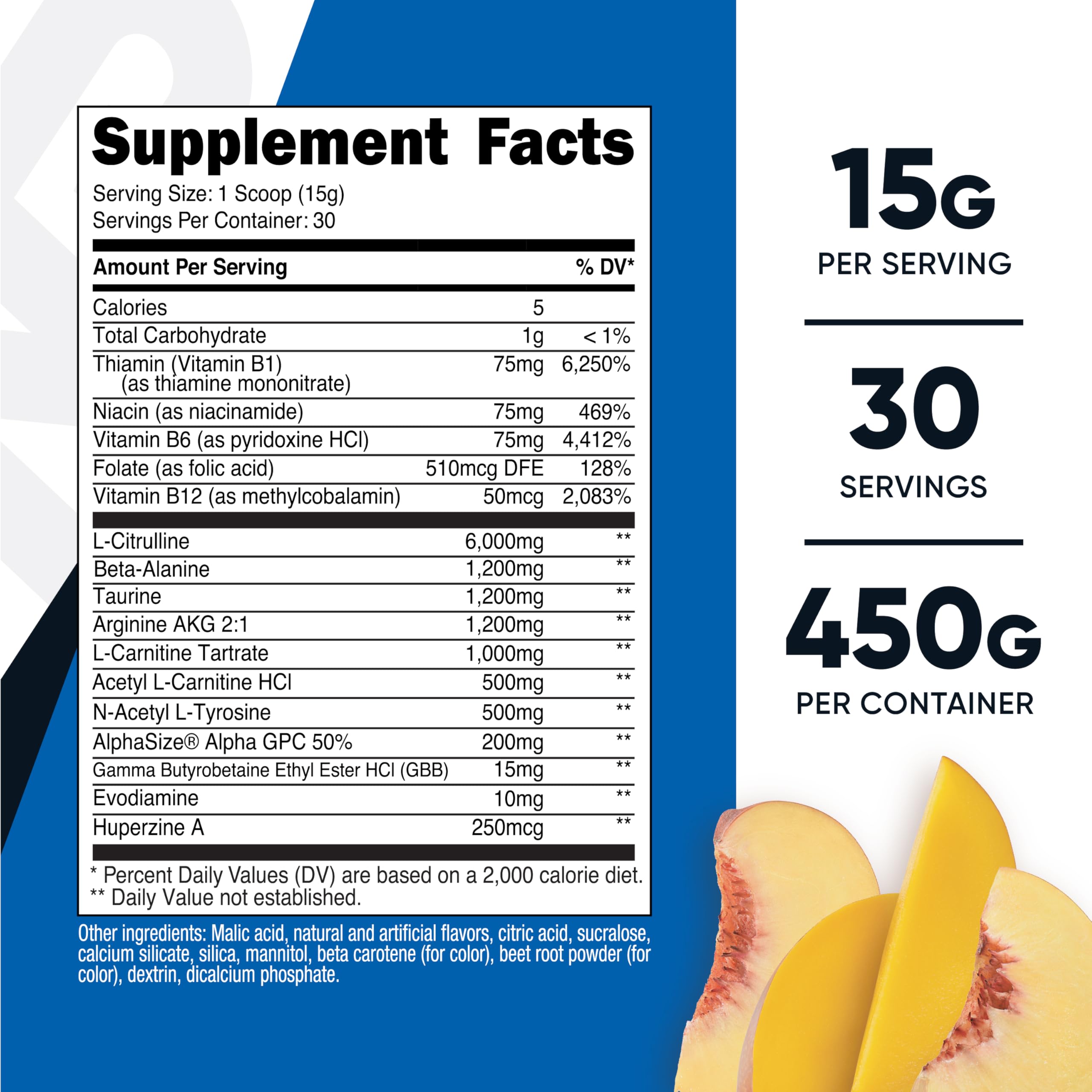 Nutricost Pré-entraînement L-Citrulline 6000mg, accent sur la vitalité et la circulation