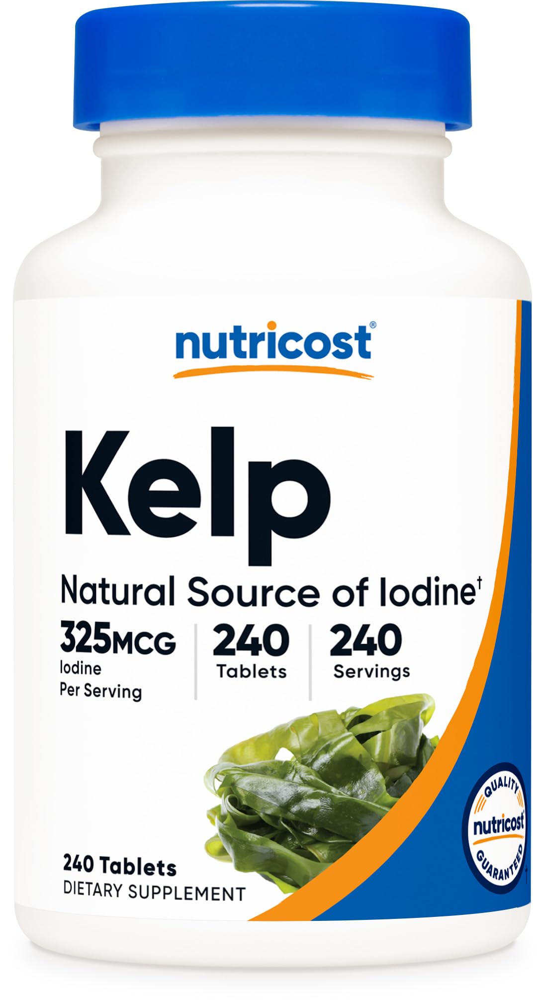 Nutricost tablettes d'iode, algues marines, source naturelle pratique.