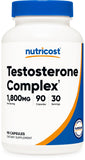 Nutricost Testosterone Support Complex, bouteille, soutien potentiel d'énergie et concentration.