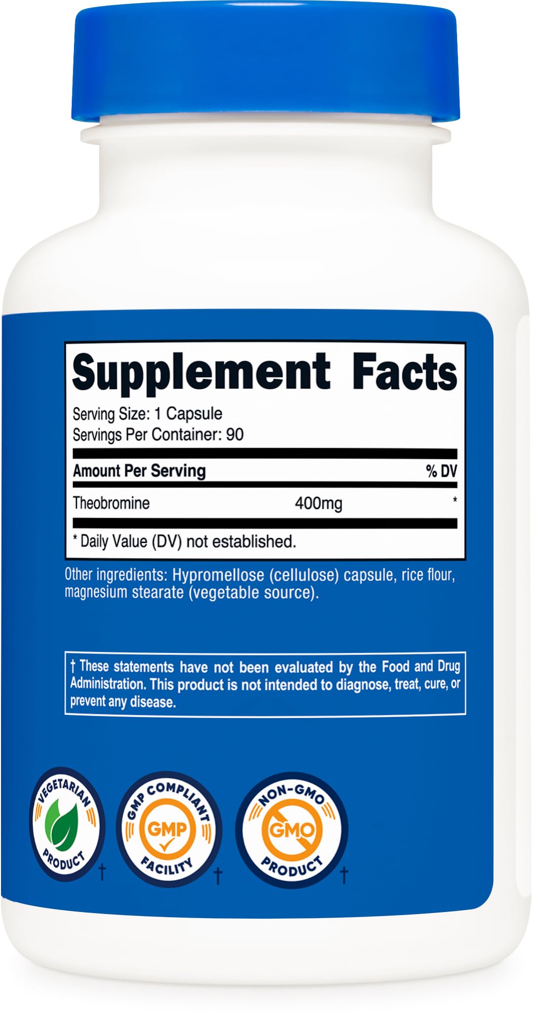 Nutricost Théobromine: sans gluten et sans OGM pour plus de choix