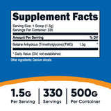 Nutricost TMG, cuillère-dose incluse, facilite le dosage.