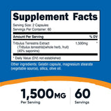 Capsules Nutricost Tribulus Terrestris – faciles à avaler pendant les séances d'entraînement