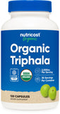 Nutricost Triphala – bouteille avec capsules, soutien potentiel à la routine bien-être.