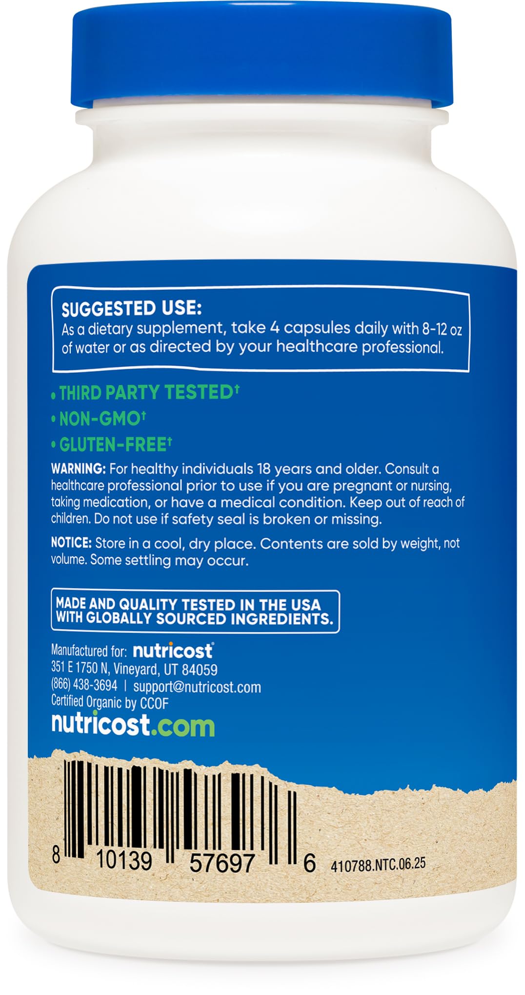 Nutricost Triphala – doseur facilitant la prise quotidienne.