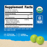 Nutricost Triphala – étiquette bio USDA et CCOF visibles pour la traçabilité.