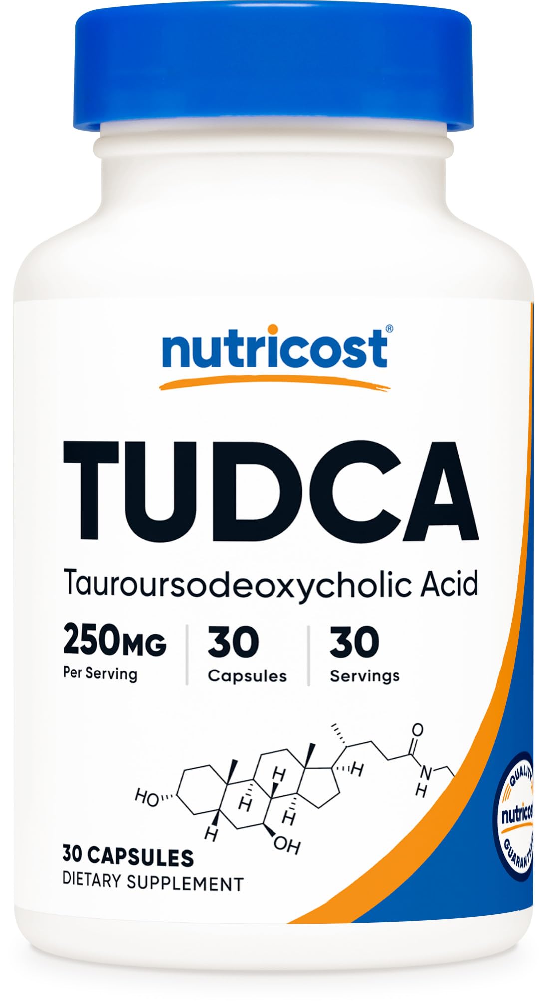 Nutricost Tudca 250mg – flacon, capsules faciles à avaler pour une prise pratique.